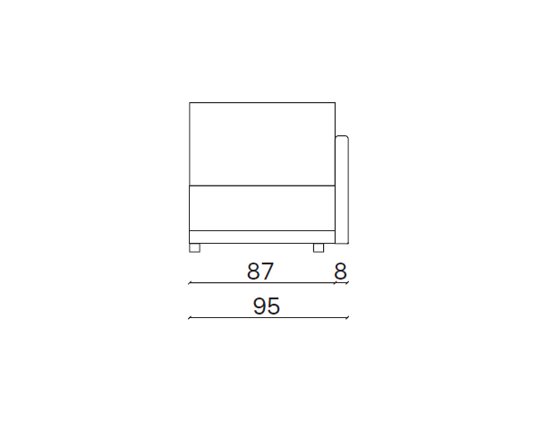 Prvek modulové sestavy Mac 95x95x85 cm pravý D14345