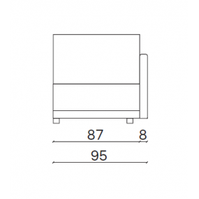 Prvek modulové sestavy Mac 95x110x85 cm - pravý D14305