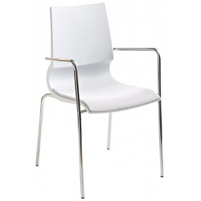 Plastic chair with armrests RICCIOLINA 3110