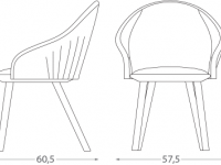 Dřevěná designová židle RIVOLI 03333 - 3