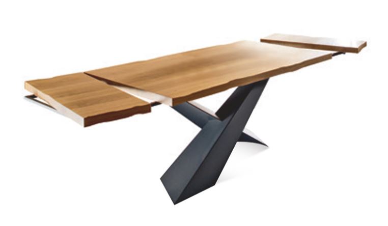 Levně RIFLESSI - Rozkládací stůl LIVING se dřevěnou deskou (50mm)