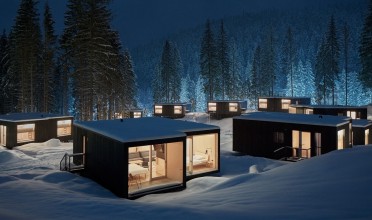 Luxusní dřevěné chatky Ark Shelter uprostřed panenské přírody 