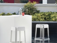 High bar stool RUBIK 580 DS - white - 2