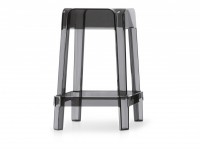 Low bar stool RUBIK 582 DS - transparent smoke - 3