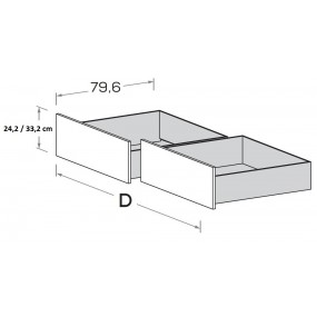 Pull-out drawers - set of two drawers
