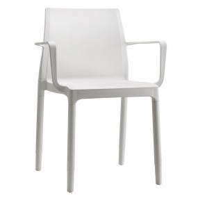 Židle CHLOÉ TREND MON AMOUR s područkami - bílá