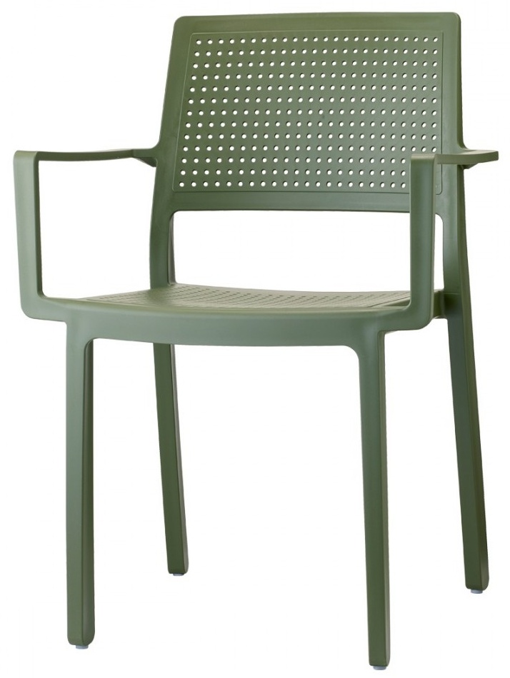 Levně SCAB - Židle EMI s područkami - zelená