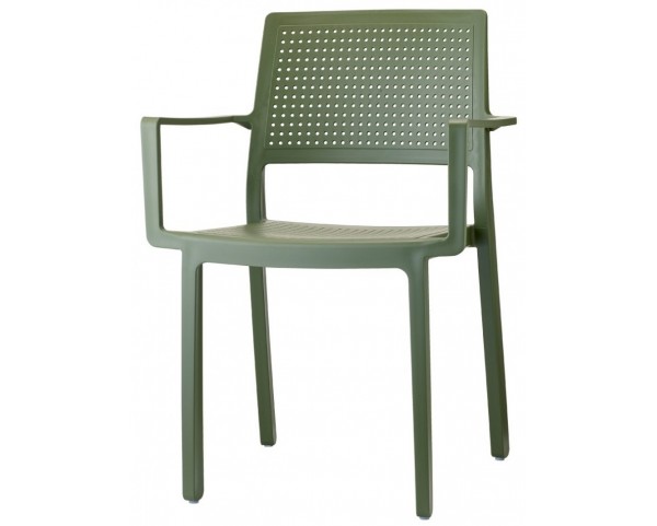 Židle EMI s područkami - zelená