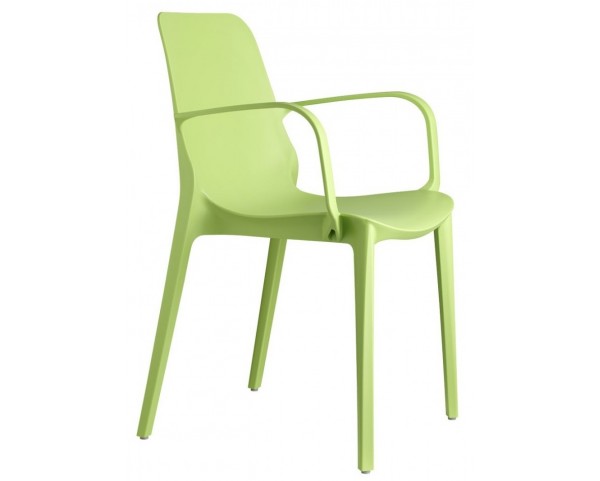 GINEVRA chair with armrests - green