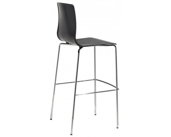 Vysoká barová stolička ALICE - antracit/chróm