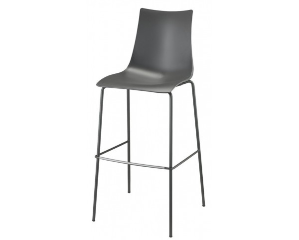 Barová židle ZEBRA TECHNOPOLYMER nízká - antracitová