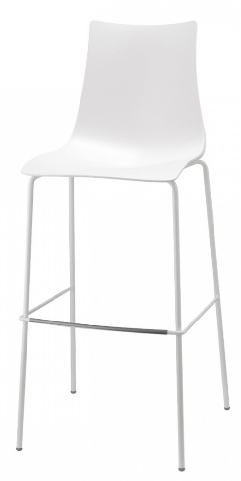 Levně SCAB - Barová židle ZEBRA TECHNOPOLYMER vysoká - bílá