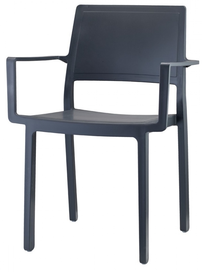 Levně SCAB - Židle KATE s područkami - antracitová