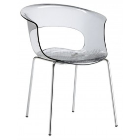 Chair MISS B ANTISHOCK - transparent/chrome
