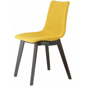 Židle ZEBRA POP NATURAL - žlutá/wenge