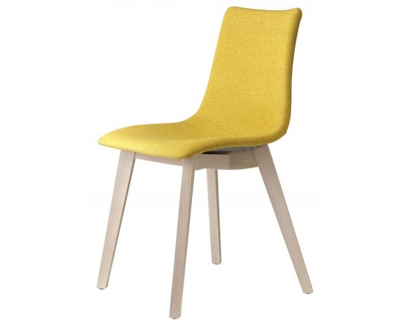 Židle ZEBRA POP NATURAL - žlutá/bělený buk