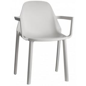 Židle PIU s područkami - bílá