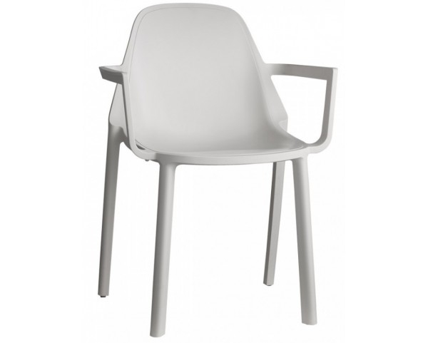 PIU chair with armrests - white