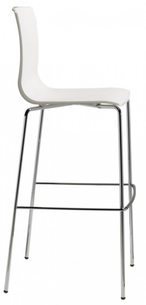 SCAB - Barová židle ALICE vysoká - bílá/chrom