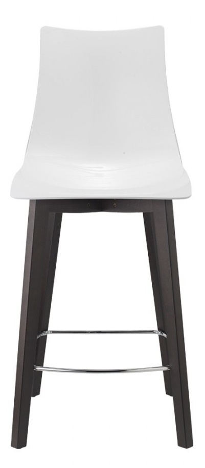 SCAB - Barová židle ZEBRA ANTISHOCK NATURAL nízká - bílá/wenge