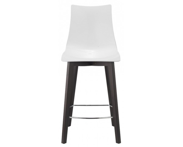 Barová stolička ZEBRA ANTISHOCK NATURAL vysoká - biela/wenge