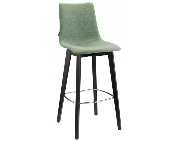 Bar stool ZEBRA POP NATURAL low - green/wenge