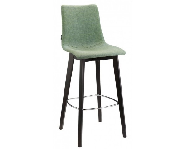 Barová židle ZEBRA POP NATURAL vysoká - zelená/wenge