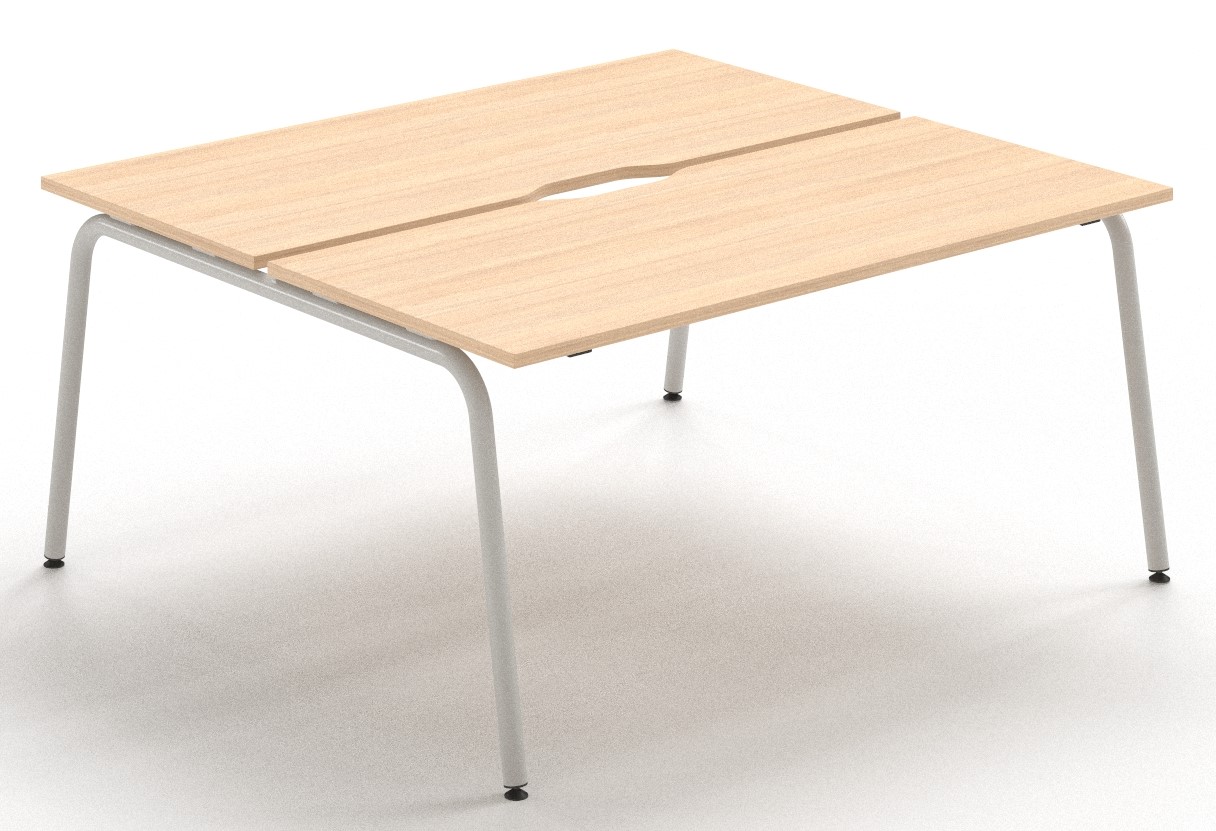 NARBUTAS - Dvoumístný pracovní stůl ROUND 160x164 s posuvnou deskou