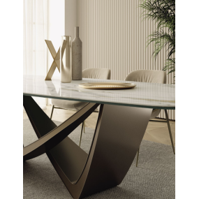 Stůl BACH mramorový/keramický - barelový tvar - různé velikosti