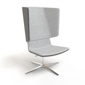 TWIST&SIT LOUNGE armchair with metal base