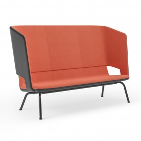TWIST&SIT SOFT SDH200 two-seater sofa with metal base