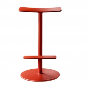 Bar stool SEQUOIA high - coral red