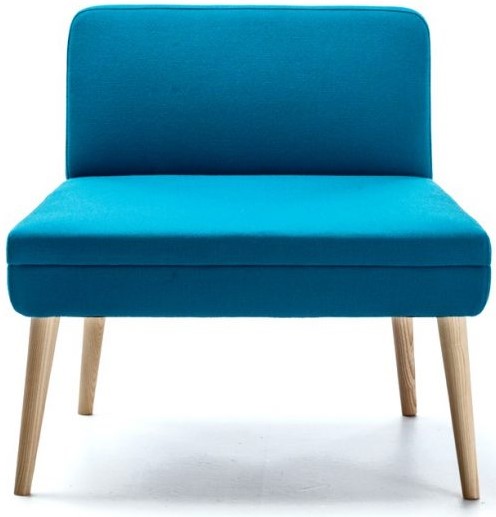 Levně LaCividina - Lounge židle SERIE 50 - dřevěná podnož