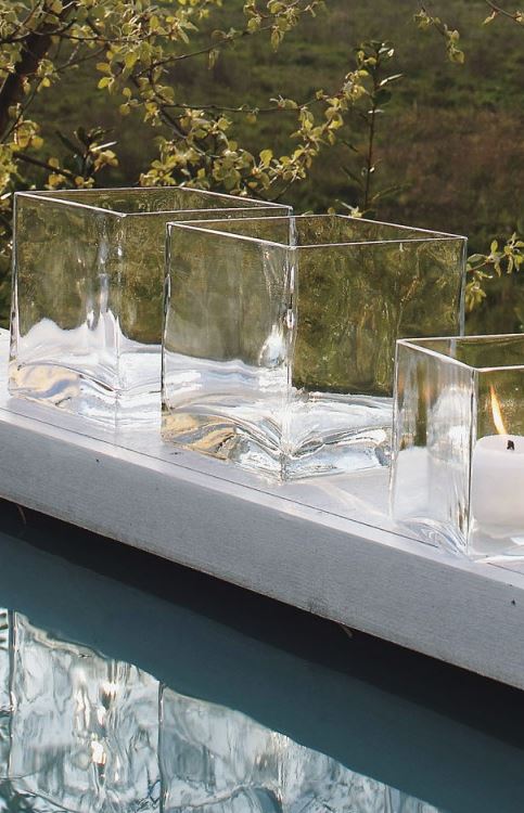 Levně ADRIANI E ROSSI - Set 4 váz SQUARE GLASS