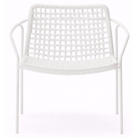 Armchair with metal frame and wicker seat SEY 694