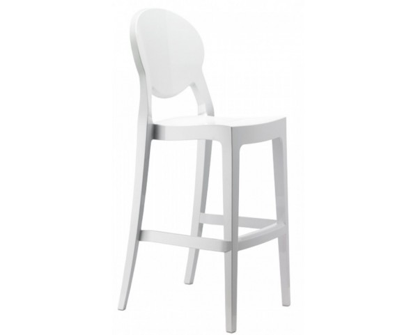 Barová židle IGLOO vysoká - bílá