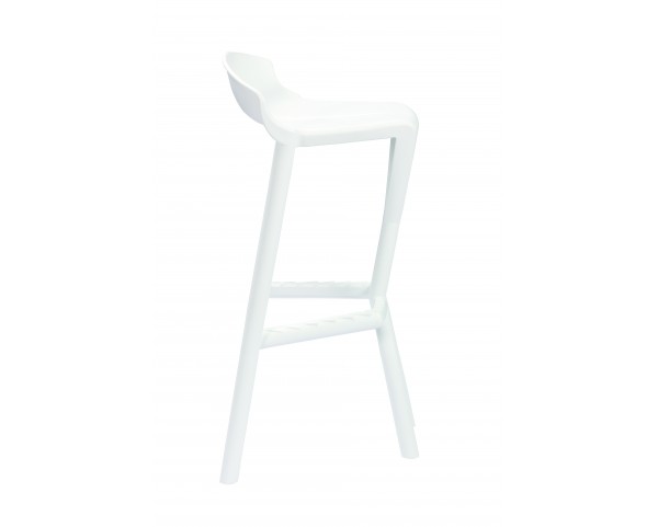 Barová židle SHIVER - vysoká, bílá