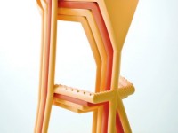 Barová stolička SHIVER - vysoká, biela - 3