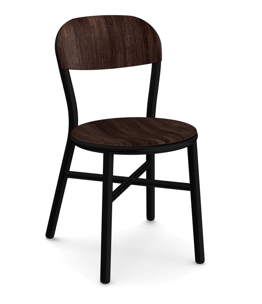 Levně MAGIS - Židle PIPE s dřevěným sedákem - černá
