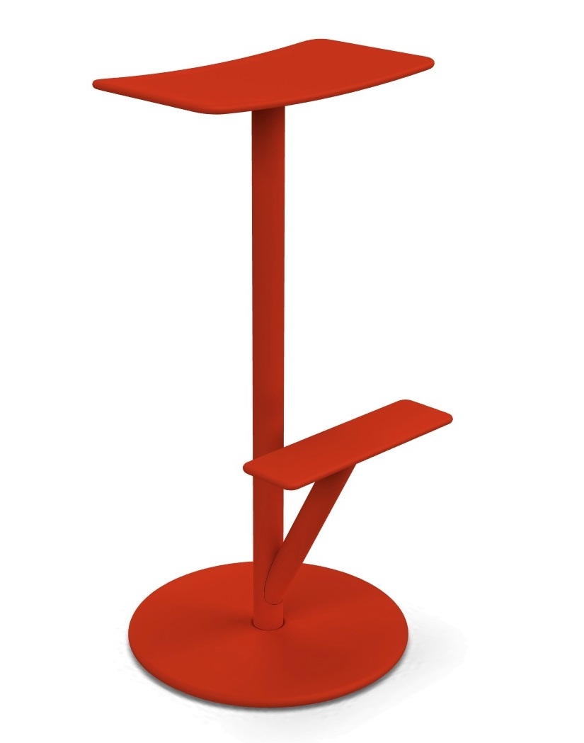 MAGIS - Barová židle SEQUOIA nízká - korálová červená