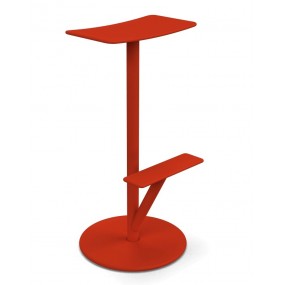 Barová stolička SEQUOIA nízka - korálovo červená