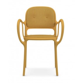 Čalouněná židle MILA - žlutá