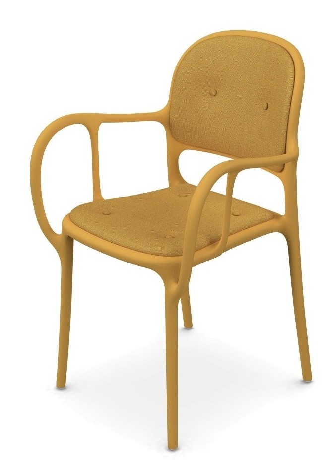 Levně MAGIS - Čalouněná židle MILA - žlutá