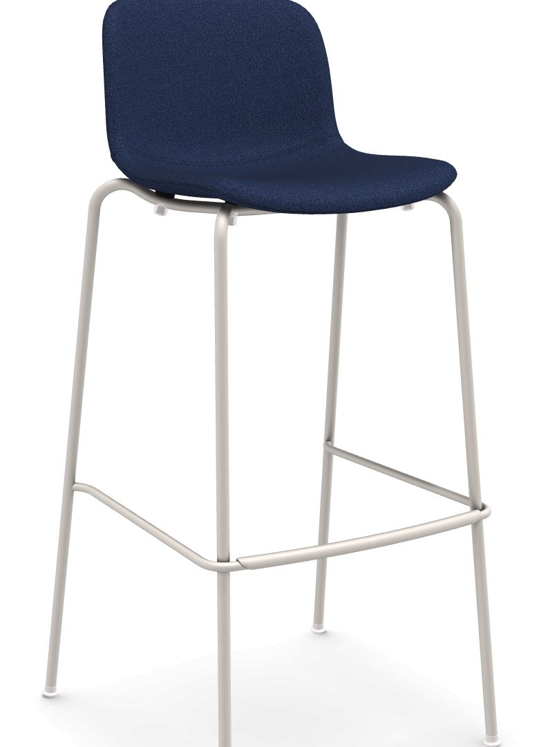 Levně MAGIS - Barová židle TROY s čalouněným sedákem a čtyřnohou podnoží