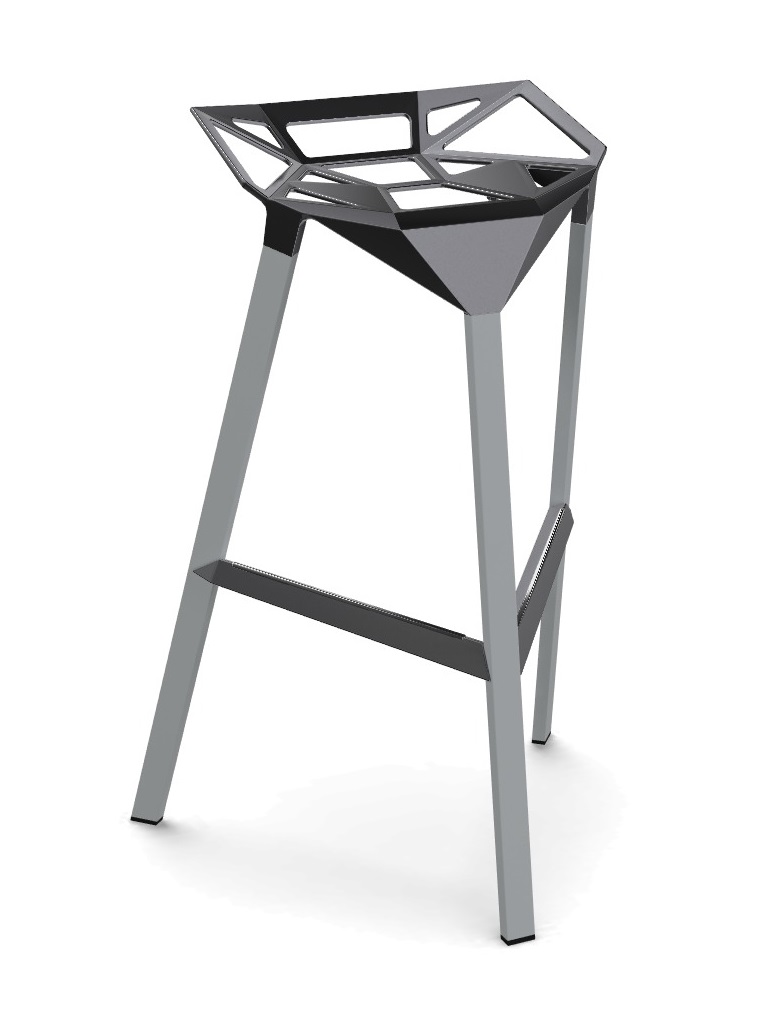 Levně MAGIS - Barová židle STOOL ONE vysoká - šedá