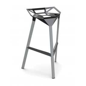 Bar stool STOOL_ONE low - grey