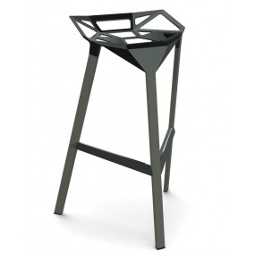 Bar stool STOOL_ONE high - grey green
