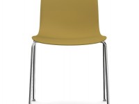 Židle SUBSTANCE s chromovou podnoží - hořčicová - 2