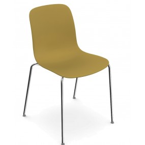 SUBSTANCE chair with chrome base - mustard