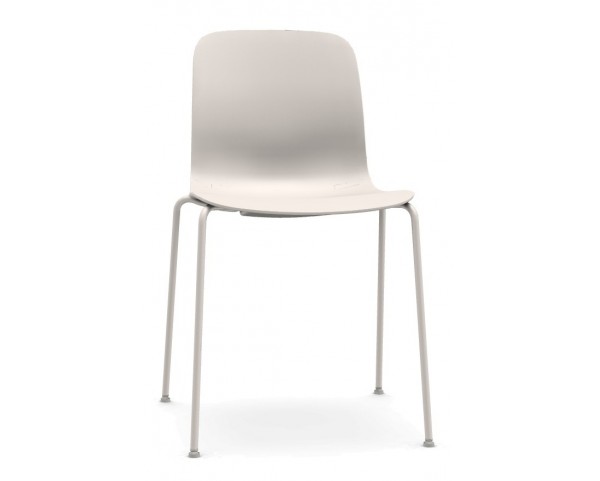 Židle SUBSTANCE s ocelovou bílou podnoží - bílá